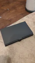 Funda de tarjeta de negocios creativa de acero inoxidable, caja de Metal de aluminio, billetera de identificación de crédito, 1 Uds.