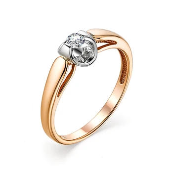 

585 sterling gold ring with stones: Diamond, women's rings, fashion jewelry, natural stones, female.