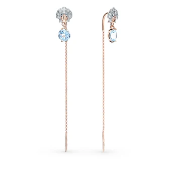 

Gold earrings with Topaz and cubic zirconia sunlight sample 585 test