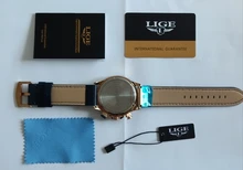 LIGE-Reloj analógico de cuero para Hombre, accesorio de pulsera resistente al agua con cronógrafo, marca de lujo deportivo de complemento masculino con diseño moderno, disponible en color azul, 2021