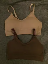 Sujetador deportivo sin costuras para mujer, Top de Fitness para Yoga, Copa A-D, negro y blanco, Top corto de gimnasia para correr