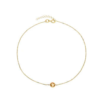 

Gold bracelet on foot with citrine sunlight sample 585