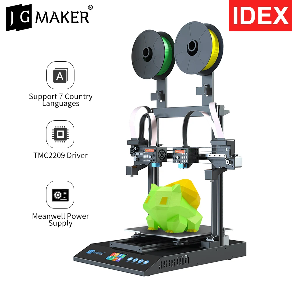 JGMAKER Artist D Pro IDEX 3D Printer Diy Kit 4 Printing Mode Direct Drive Touch Screen Meanwell Power Supply TMC2209 jgmaker artist d pro idex 3d printer diy kit 4 printing mode direct drive touch screen meanwell power supply tmc2209