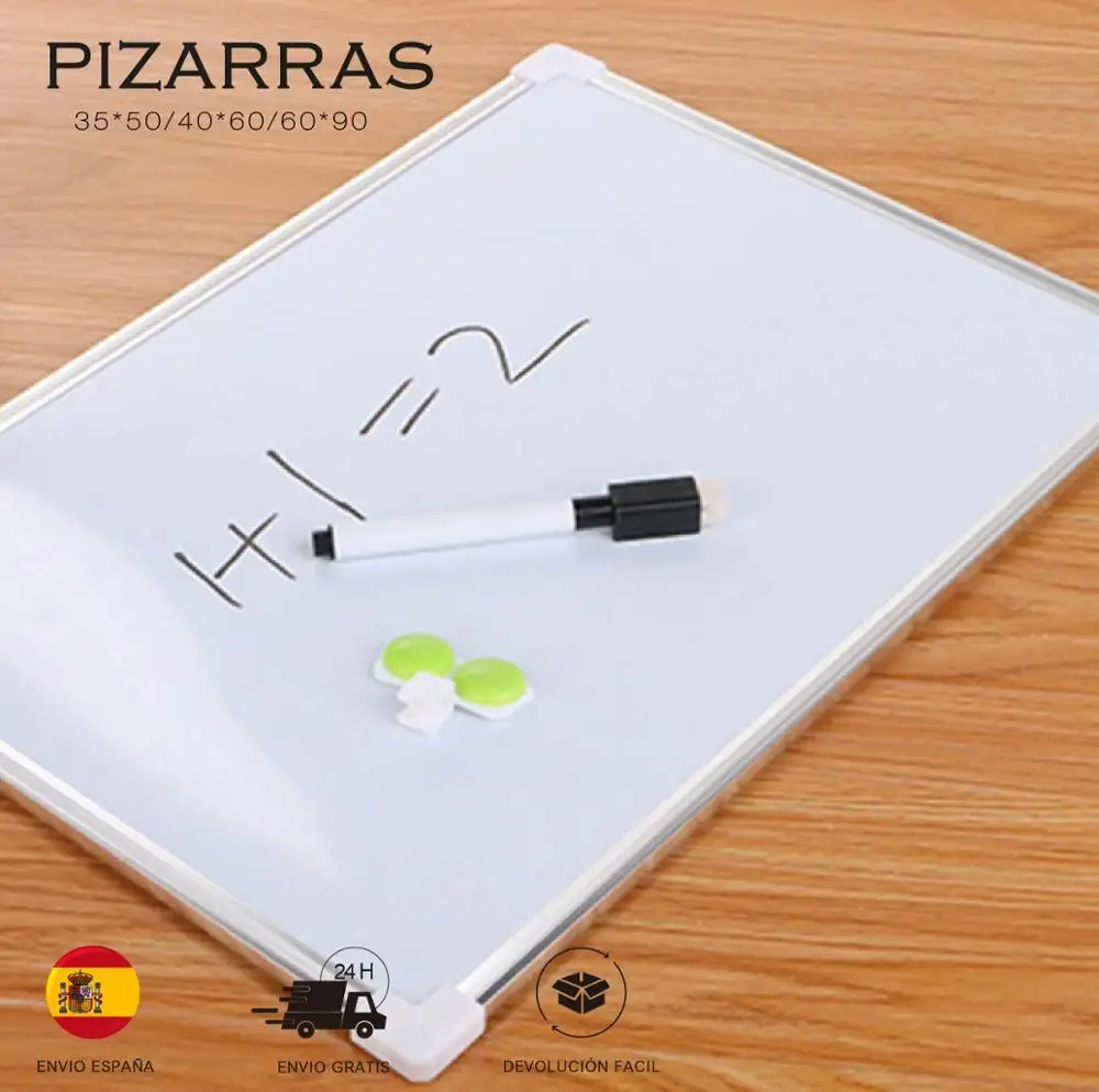 Pizarra blanca magnética  imanes tableros de presentación pizarras escolares para mensajes pizarra doble cara