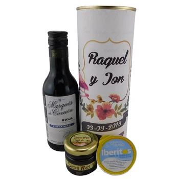 

6 pcs/wine's parenting Marques de Carrión with cream cheese blue and honey canned personalized with easy Open