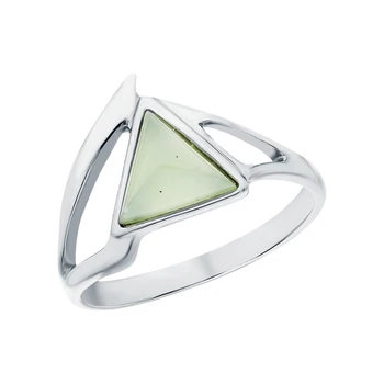 

Silver ring with Jade sunlight sample 925
