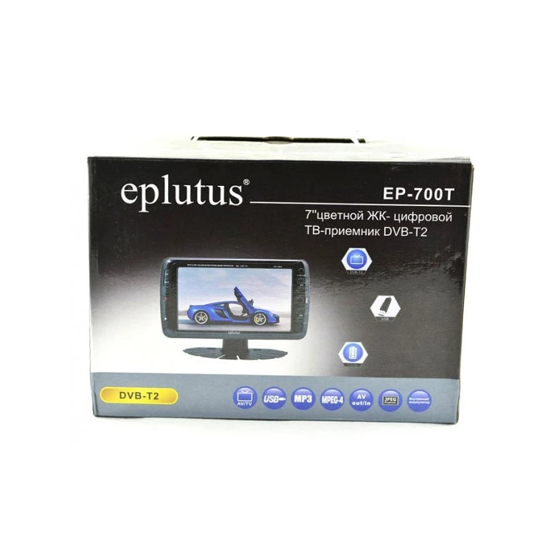 Автомобильный портативный телевизор с DVB T2 7 Eplutus EP 700T (Черный)|Мониторы для авто| |