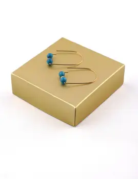 

Goo Design Minimal Mat Blue Quartz Earrings
