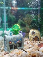 Decoration Ornament Krab-Figure Pineapple-House Aquarium Fish-Tank Krusty Cute Cartoon