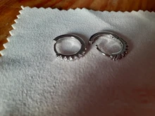 ANENJERY 925 de plata esterlina Simple circón de una sola fila pendientes para las mujeres brincos oorbellen pendientes de botón pendientes S-E14