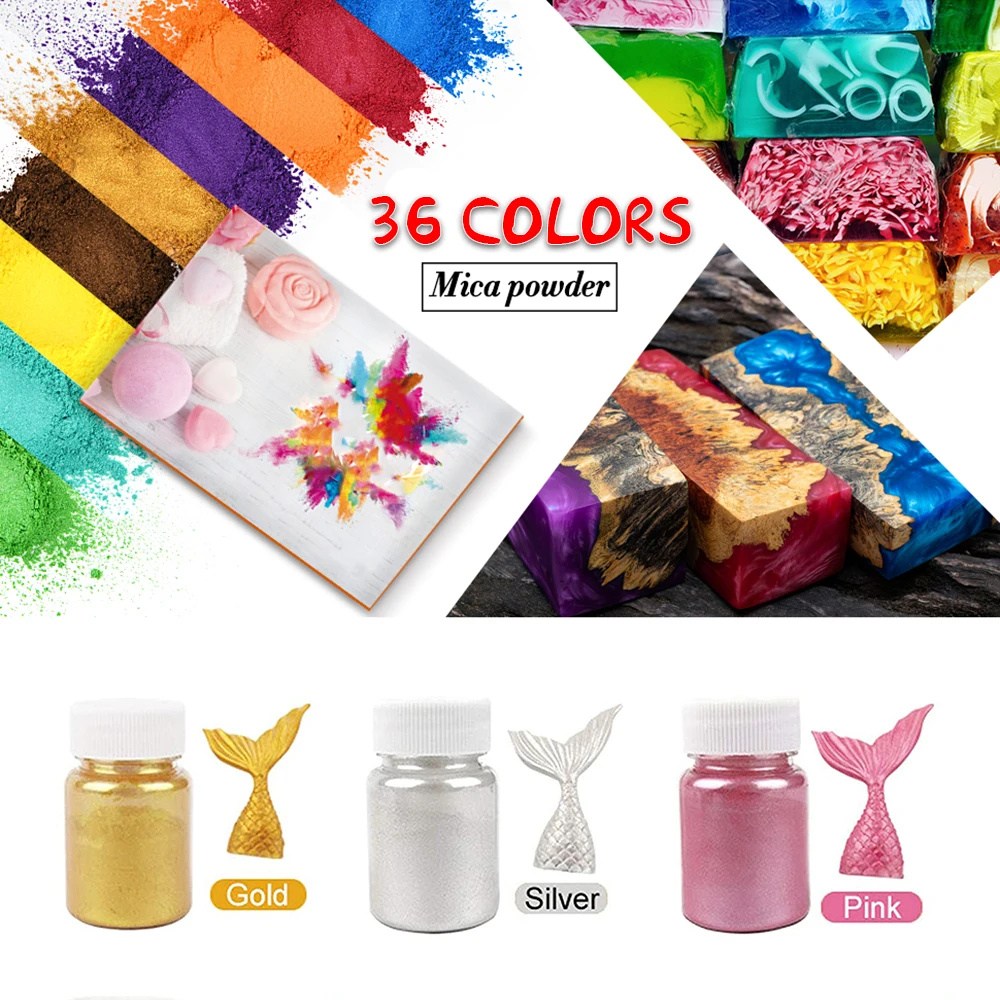 Candle Pigment Epoxi Resin Powder Dye Mica Powder Pearl Natural For Resin DIY Slime Pigments