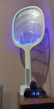 Raqueta antimosquitos eléctrica de 3000V, lámpara UV, USB, 1200mAh, recargable, para verano