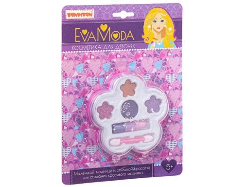 ВВ1757 Набор детской декорат.космет.Bondibon Eva Moda CRD 17 2х23 см цветок с помадой (1 2г)