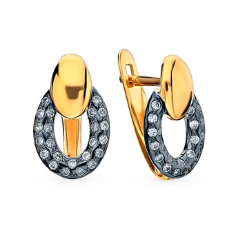 

Silver earrings with cubic zirconia sunlight sample 925