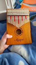 Bag Book Tune-Hammer Gecko Kalimba Thumb Instruction Koa Musical-Gift Aiersi 17-Keys