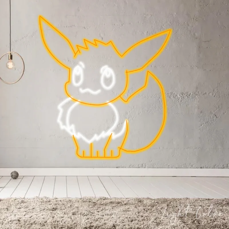 Eevee Kawaii Pokemon Neon Sign, LED Light