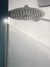 EVERSO-Cabezal de ducha de lluvia de acero inoxidable, ultrafino, acabado cromado, redondo y cuadrado, 12/10/8/6/4 pulgadas