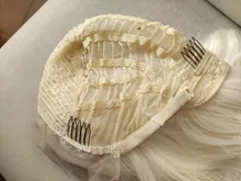 BCHR-peluca sintética de 13x2 para mujer, postizo de encaje frontal, color rubio 613, fibra resistente al calor