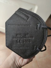 Mascarillas KN95 FFP2 FFP2 de 5 capas con filtro, máscara respirador de polvo, color negro, 5-100 unidades