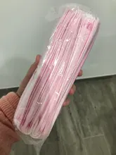 Mascarilla desechable no tejida de 3 capas para adultos, máscara facial transpirable con elásticos, 5 a 600 Uds., color negro y rosa, envío rápido