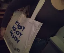 De lona de las mujeres bolsa de compras cartas de juventud imprimir mujer tela de algodón bolsa de hombro bolso Eco bolso reutilizables bolsas de compras