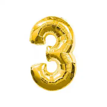 

Gold Color Gold 3 Figure Foil Balloon