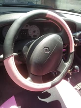 Protector para volante de coche 38CM de microfibra de cuero de la PU funda de volante para mujeres 15 pulgadas cubierta de volante para golf/bmw funda volante coche capas volantes de carro cubre volante auto cubre vola