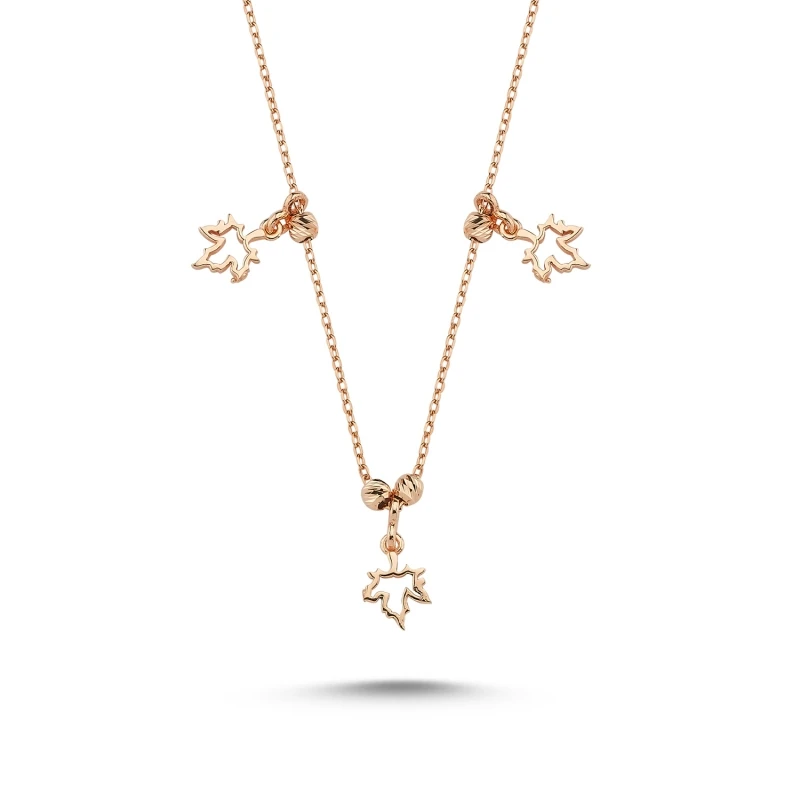 

Armagano Sycamore Leaf Patterned Sterling Dangle Necklace