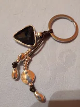 Anslow-llaveros de cristal triangulares para mujeres y niñas, Accesorios para llaveros de bolsa, amigos, LOW0014KY