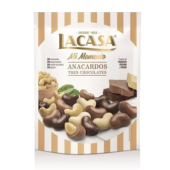 

Lacase my Cashew Moment three Chocolates · 115g.