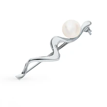 Серебряная брошь с жемчугом SUNLIGHT проба 925