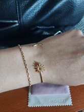 Anenjary-pendientes de plata de ley 925 con forma de estrella, aretes de cadena larga, S-E1443 completo