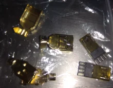 Mini conector USB tipo C chapado en oro para adaptador de Audio HiFi, 1/2/5 Uds.