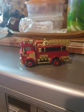 Disney Pixar-juguetes de Cars para niños, coche de rescate de fuego dorado, Rayo McQueen, Jackson Storm, de aleación de Metal fundido a presión, regalo de cumpleaños