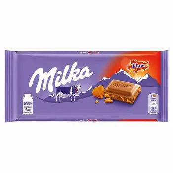 

Milka Daim milk Chocolate and candy 100 gr.