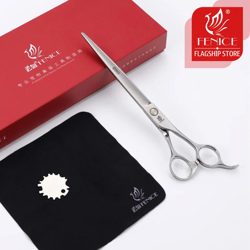 Fenice 6.75/7.5 inch bearing screw professional pet grooming scissors for dogs cutting grooming shears tesoura tijeras
