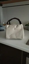 Bolsa de almuerzo a rayas para mujer, bolso isotérmico envasado de alimentos, bolsa térmica, bolsa de almuerzo para niños, bolsa de refrigerador