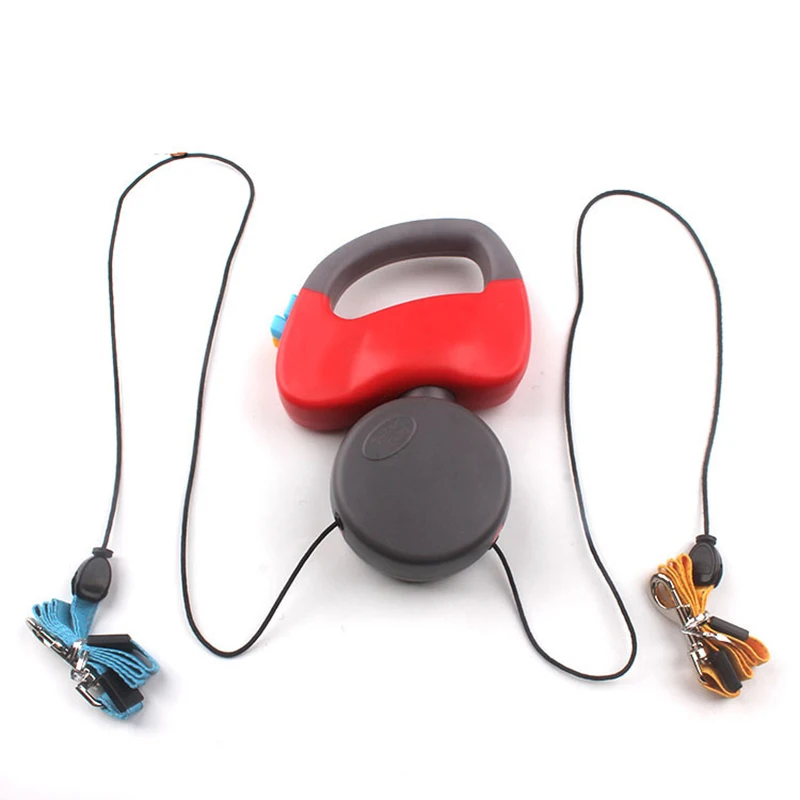 Automatic Retractable Reflective Double-Ended Traction Rope One plus Two Dogs Chain Two Dog Leash Pet Supplies Puppy Patrol Rope