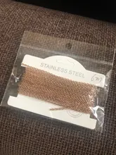 Collar de cadena de eslabones de 2 metros de acero inoxidable, cadena de eslabones dorada y Rosa de 2mm de ancho para la fabricación de joyas, suministros DIY