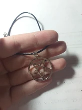 Colgante de pentagrama pentápara Hombre, collar de Black Butler, colgante de culo, Logo de Lucifer Satan, signo de Color plateado, amuleto Supernatural, joyería para hombre
