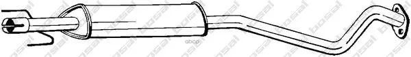 Глушитель Средняя Часть Opel Astra G 1, 4-1, 6 98- Bosal арт. 284365