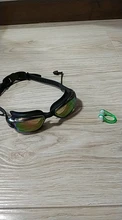 Professional Swimming Goggles Earplugs Nose-Clip Electroplate Waterproof Silicone Silicone
