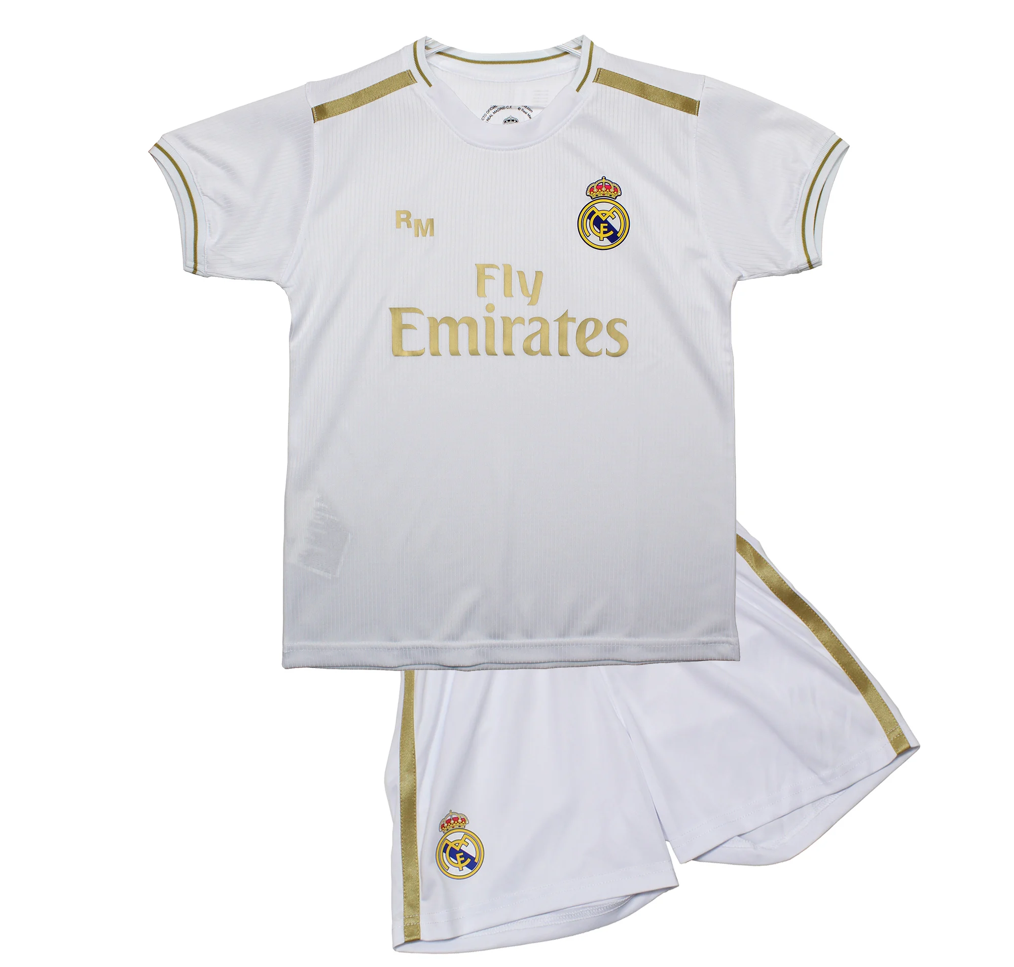 Kit Camiseta y Pantalón Primera Equipación Real Madrid Réplica Autorizada|Sets de fútbol| - AliExpress