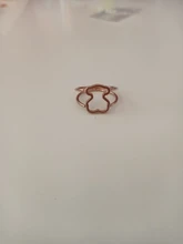Anillo de metal con diseño de oso, joyería para la mano en ácero inoxidable, enchapado en oro y plata en tallas 6-8, 1 unidad