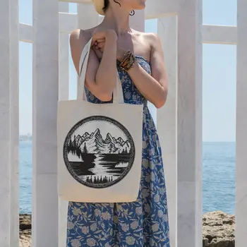 

Angemiel Bag Mountain and River Nature Motives Cloth Bag