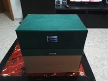 WE New-estuche de 3 capas con broche verde para mujer, organizador de joyería, anillo grande, collar, soporte de maquillaje, caja de joyería de terciopelo con cerradura