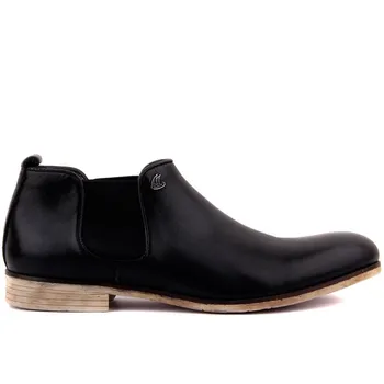 

Sail-Lakers Black Leather Zipperless Men Boots