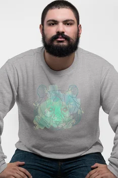

Angemiel Wear Bear Figured Gray Men 'S Sweatshirt