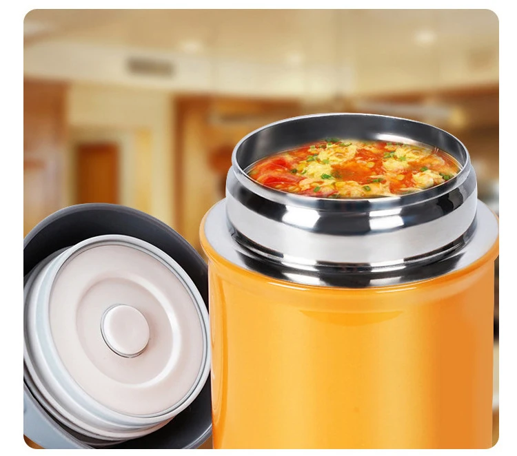 Ланч-бокс из нержавеющей стали Термос переносной с цветными ручками тепловой Ланч-бокс для еды для супа контейнер для обеда ребенку