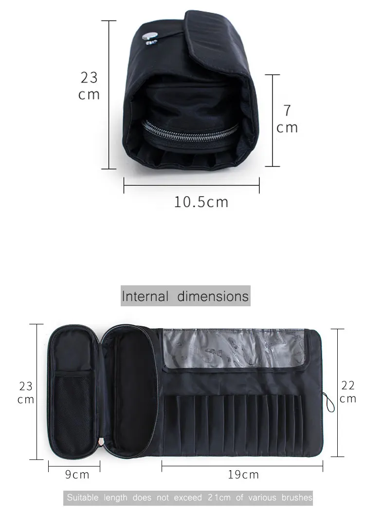 Органайзер для кистей, модная косметичка, Женская Профессиональная косметичка для макияжа, сумки для хранения кистей, косметичка для путешествий, портативный красивый чехол